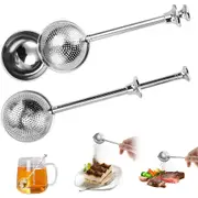 2Pcs Stainless Steel Tea Infuser Fine Mesh Tea Ball for Loose Leaf Tea Spices Seasonings