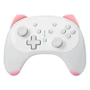 Cartoon White Cat Wireless Controller Small Size Auto Fire Compatible Nintendo Switch/lite/oled
