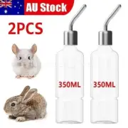 2X Rabbit Hamster Pet Drinking Bowl Bottle Feeder Guinea Pig Water Bottle 350ML