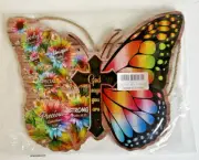 Butterfly Room Decor Cross Wooden Sign Wall Decor (LSX) Scripture Plaque Quote