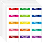 Hello My Name Is Stickers - 225 Colorful Name Badge Labels, Tags, and Stickers for Badges