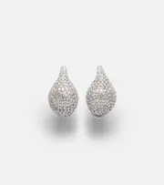 [Stone and Strand] Stone and Strand 10kt gold hoop earrings with diamonds One Size gold