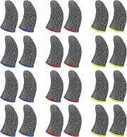 30 Pcs Mobile Phone Gaming Finger Sleeves Gloves Smooth Feel Anti-Sweat Gamer Thumb Sleeves Set Extremely Thin Finger Covers Compatible with All Touchscreen Devices for Mobile Phone Game