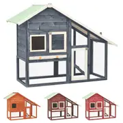 Solid Firwood Rabbit Hutch Pet Carrier Cage Coop House Multi Colours vidaXL