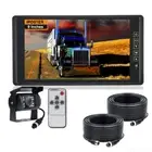9" Car Rear View Mirror Monitor Heavy Duty CCD Color Reversing Camera 2x 10m HD