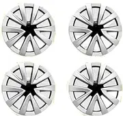 4PCS HubCap 18 Inch Wheel Caps Automobile Replacemen Hub Cap Full Rim Cover, Compatible with Tesla Model 3 2018-2023(Silver)
