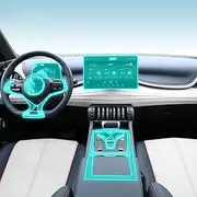 Car Interior Film Dashboard Piano Board Shift Center Console Anti-Scratch Transparent TPU Protection Film,for BYD ATTO 3 2022-2023 (Style for LHD)