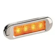 Narva Model 8 LED Front End Outline Marker Stainless Steel Cover - Amber