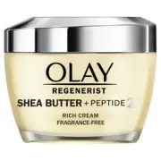 Olay Regenerist Shea Butter + Peptide 24 Rich Cream Fragrance-Free Moisturizer