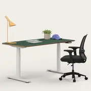 Recess Ergo Bundle | Ergonomic Chair Desk | Home Office Furniture Packages, Night / Large - 150W x 75D (cm) / Forest/White