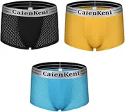 [GOODLUKE] Summer Men's Boxer Briefs, Men's Boxer Shorts-Stretch Versatile Men's Underwear Middle Waist Comfortable Breathable Modal 3 pcs