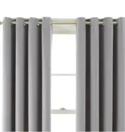 (2) 50 X108 JCP Liz Claiborne Kathryn Gray Light Filtering Grommet Curtain Panel