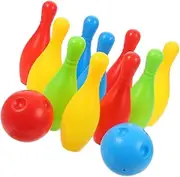 EXAOMBLE Boys and Girls Bowling Toy Plastic Bowling Set 1 Set Children's Sports Toys