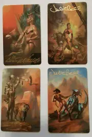 BORIS VALLEJO & JULIE BELL SIGNED PHONE CARD SET