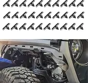 HAOBO 30PCS Fender Flare & Rocker Moulding Clip, Fender Clips Automotive, Bumper Retainer Clips Replaces OEM #68039280-AA, Rocker Panel Clips Compatible with Jeep Wrangler JK Ram 4500 Ram 5500