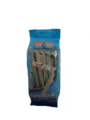 10 Pack of Crystal Twin Blade Disposable Plastic Silver Grey Gray Razors 2011ASR
