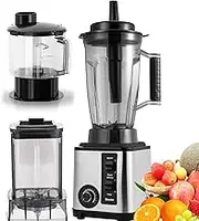 Kitchen 6-in-1 Food Processor and Mixer, 1200W, Mixer Smoothie Machine with 3-Liter Kettle, 1.5-Liter Cutting Paper, 0.5-Liter Grinding Cup, 1-15 Speed Change,Silver