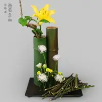 在飛比找樂天市場購物網優惠-【優選百貨】插花美 仿真竹子陶瓷插花竹筒花瓶現代簡約創意竹節