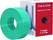Ethernet Cable 300m Cat6 CMP UTP 23AWG Solid Pure Copper, PoE++, 600MHz, Bulk Reelex No Tangle Pull Box for Switch Boxes, PoE Devices, Routers