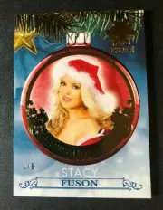 2019 Benchwarmer STACY FUSON Holiday ORNAMENT Gold Foil Variant/5 PLAYBOY Sexy