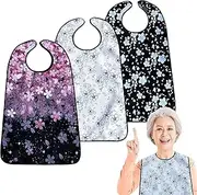 VOPHIA Adult Bibs for Women Washable Bib Reusable Waterproof Clothing Protector with Optional Crumb Catcher
