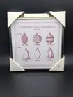 Hearth & And Hand Magnolia Framed Christmas Tree Ornaments Sign Vtg Style Red