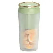 Mini Juicer Cup USB Charging Multifunctional Portable Automatic Small Fruit Squeezer for Home Dormitory 300ml Light Green
