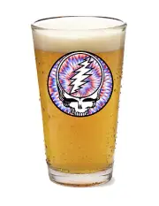 Grateful Dead - Tiedyed Skull - Rock & Roll - Blues 16oz Pint Beer Glass Barware