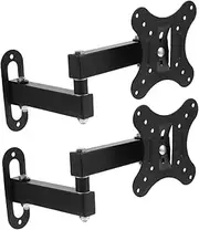 KICHOUSE 2Pcs Tv Wall Mount Bracket Retractable Holder for Monitors Easy Installation Space Saving Design for Living Bedroom and Office Use