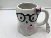 Eccolo 18oz Ceramic Ghost with Pink Bow & Pumpkin Coffee Mug BB01B05027