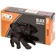 PROCHOICE 100 Pack Small HD Nitrile Black Disposable Gloves