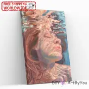 Paint By Numbers Canvas Art Draw Artist Painting Oil Kit Home Woman Underwater
