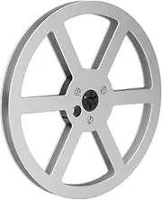 1/4 7 Inch Empty Tape Reel, Aluminum Alloy Open Reel Sound Tape Empty Reel with 6 Hole Design for Use with Reel to Reel Tape Players (Silver Color)