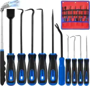 11 Pcs Automotive Hook and Pick Tool Set with Telescoping Magnetic Pickup Gasket