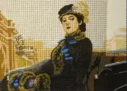 "Lady" Printed Needlepoint Tapestry Canvas 6265
