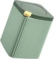Zerodeko Square Trash can Bathroom Small Wastebasket Kitchen Waste bin Garbage cans containers with lids Retro Waste Bin Bins with lids Trash Bin for Home Office Plastic Trash Basket Mini