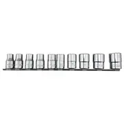 Ko-Ken 10pc 1/2" Dr 6pt Metric Socket Set on Rail