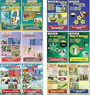 NewEights Bible Knowledge on Old Testament Series 2 Children Educational Learning Posters (12-Pack) – Home Savers Parent Teaching Set for Boys, Girls – School Classroom Large Poster Chart