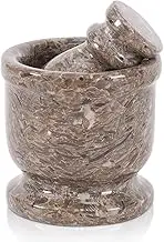Radicaln Marble Mortar and Pestle Set Oceanic 2.5" Inches Handmade Spice Grinder & Garlic Crusher for Kitchen Mortar and Pestle Set Small Herb Grinder