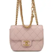 Chanel Chain Shoulder Bag Minimatelasse Coco Mark Calf Leather