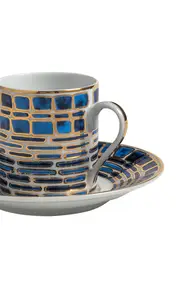 [Tania Bulhoes] Espresso Cup & Saucer Jade Blue