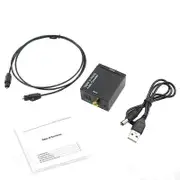 Optical Coaxial Toslink Digital to Analog Audio Converter Adapter RCA L/R 3.5mm black