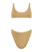 Lumiere Sporty 90s lurex bikini Nude