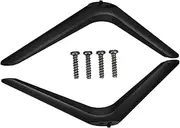 MOLUCKFU 1 Pair Tv Stand Base Legs Adjustable Double Hole Plastic Feet for Tabletop Tvs Stylish Space Saving Design Easy Installation Compatible with Various Brands for Home and Office
