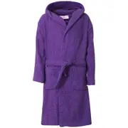 A2Z 4 Kids Kids Girls Boys Hooded Towel Bathrobe 100% Cotton Terry Towel Beach Bathing Robe Purple 7-8 Years
