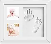 Baby Hand and Footprint Kit, Baby Clay Footprint Kit & Handprint Kit, Baby Photo Frame Kit for New Parents, Baby Shower Gifts, Newborn Baby Presents, Baby Memory and Nursery Room Decoration