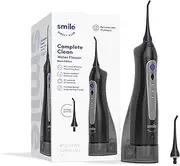 SmileDirectClub Premium Edition Water Flosser - XL Water Reservoir with 2 Nozzles, Waterproof and Cordless Design - Black
