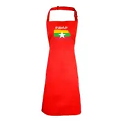 Myanmar -Country Flag Nationality Kids Childrens Kitchen Apron