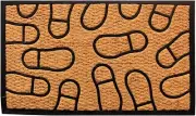 Amber Home Goods Footprint Floormat Size 30 x 18, 30" x 18"