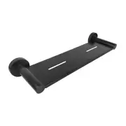 Matt Black Round Single Shower Metal Shelf Wall Mounted Bathroom Accessory Brass